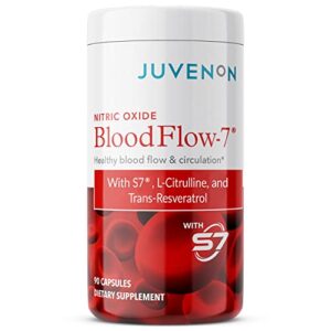 juvenon nitric oxide blood flow-7 – nitric oxide supplement with l arginine and l citrulline (90 capsules) – nitric oxide booster for healthy aging & heart health – nitric oxide pills for men & women
