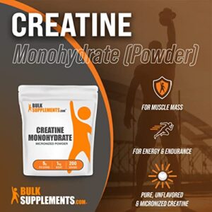 BULKSUPPLEMENTS.COM Creatine Monohydrate Powder - 5g of Micronized Creatine Monohydrate Powder per Serving, Pre Workout Creatine, Vegan Creatine, Creatine for Building Muscle (1 Kilogram - 2.2 lbs)