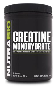 nutrabio creatine monohydrate – pure grade – supports muscle energy and strength – (300 grams) – unflavored, hplc tested (300g)