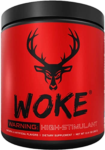 Bucked Up - Woke - HIGH STIM Pre Workout - Best Tasting - Focus Nootropic, Pump, Strength and Growth, 30 Servings (Blue Raz)