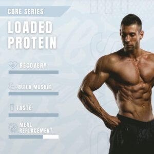 Ryse Core Series Loaded Protein | Build, Recover, Strength | 25g Whey Protein | Added Prebiotic Fiber and MCTs | Low Carbs & Low Sugar | 27 Servings (Marshmallow)