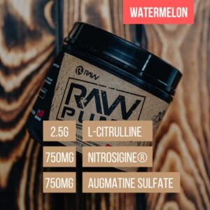 RAW Pump Stim Free Pre Workout | Non-Stimulant Pre Workout Supplement Powder Nitric Oxide Booster | Pre Workout Supplements Drink for Powerful Pumps During Workout | Watermelon (40 Servings)