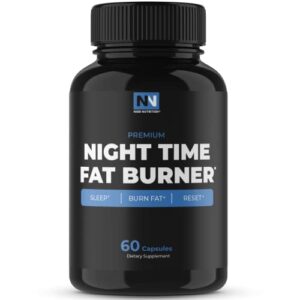night time fat burner | shred fat while you sleep | hunger suppressant & weight loss support supplements for women & men | burn belly fat, support metabolism & fall asleep fast | 60 nighttime pills