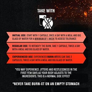 Burn-XT for Men & Women - Improve Focus & Increase Energy - Premium Acetyl L-Carnitine, Green Tea Extract, Capsimax Cayenne Pepper, & More - 30 Natural Veggie Pills