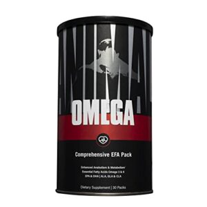 animal omega-omega 3 6 supplement-fish oil,flaxseed oil,salmon oil,cod liver,herring, and more-10 sources of omegas and efas -full dose of epa,dha,cla+absorption complex-pack of 30(packaging may vary)