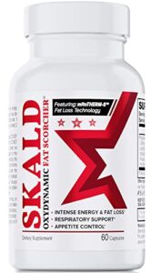 skald thermogenic fat burner – weight loss pills, appetite suppressant, mood & energy booster with respiratory support – premium fat burning green tea extract, juniper berry extract & more – 60 caps