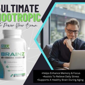 Stax Brainz Nootropic Brain Supplement, Brain Booster - Memory Supplement for Brain Function, Memory and Focus - Memory Pills to Help Reduce Daily Stress, Support Brain Health Mind Clarity - Alpha GPC