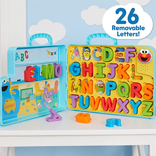 Just Play Sesame Street Elmo’s Learning Letters Bus Activity Board, Preschool Learning and Education, Officially Licensed Kids Toys for Ages 2 Up, Gifts and Presents