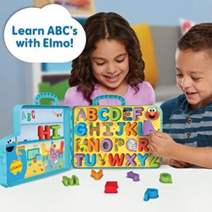 Just Play Sesame Street Elmo’s Learning Letters Bus Activity Board, Preschool Learning and Education, Officially Licensed Kids Toys for Ages 2 Up, Gifts and Presents