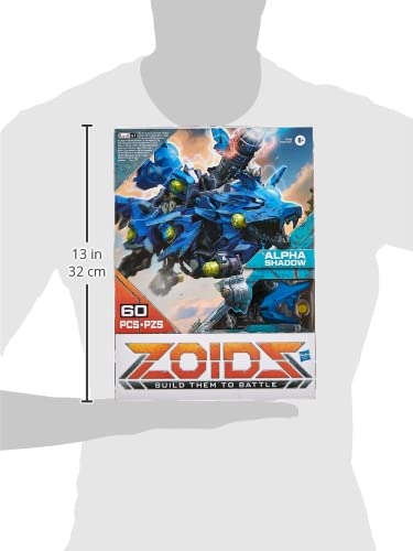 ZOIDS Hasbro Giga Battlers Alpha Shadow - Wolf-Type Buildable Beast Figure with Motorized Motion - Toys for Kids Ages 8 and Up, 60 Pieces (E5546)