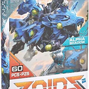 ZOIDS Hasbro Giga Battlers Alpha Shadow - Wolf-Type Buildable Beast Figure with Motorized Motion - Toys for Kids Ages 8 and Up, 60 Pieces (E5546)