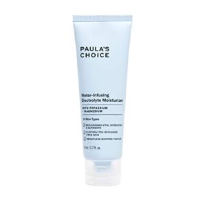 paula’s choice water-infusing electrolyte face moisturizer, lightweight deep hydration for all skin types including dry and acne-prone skin, 1.7 ounces