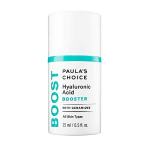 paula’s choice boost hyaluronic acid booster with ceramides for lightweight deep hydration, concentrated serum, 0.5 ounce