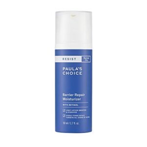 paula’s choice resist barrier repair moisturizer with retinol, squalane & shea butter, cream for anti-aging & wrinkles, dry skin, 1.7 ounce