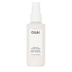 ouai leave-in conditioner. multitasking mist that protects against heat, primes hair for style, smooths flyaways, adds shine and detangles. free from parabens, sulfates and phthalates (4.7 oz)