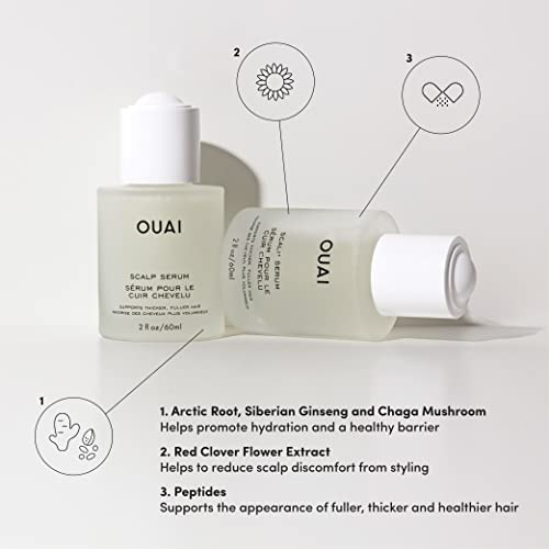 OUAI Scalp Serum for Thicker and Healthier Looking Hair, Balancing, Hydrating Formula for Fuller Looking Hair, 2 Fl Oz