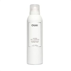 ouai super dry shampoo. cleanse, remove product buildup and refresh hair without water. adds instant volume and shine to fine, oily hair. free from parabens and sulfates (4.2 oz)