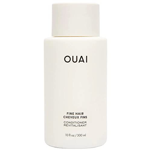 OUAI Fine Conditioner. This Lightweight Conditioner Gives Fine Hair Softness, Bounce and Volume. Made with Keratin and Biotin. Free from Parabens, Sulfates, and Phthalates (10 oz)