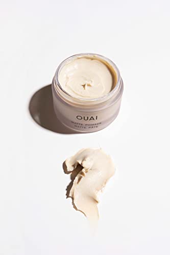 OUAI Matte Pomade. Add Hold, Texture and Separation for an Effortlessly Styled Piecey Look. Control Ends and Create a Matte Finish for Cool yet Casual Hair. Free from Parabens (1.7 oz)