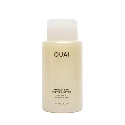 OUAI Medium Shampoo. Super Hydrating Shampoo Nourishes with Babassu and Coconut Oils, Strengthens with Keratin and Adds Shine with Kumquat Extract. No Parabens, Sulfates or Phthalates. 10 oz