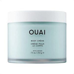 ouai body crème. super hydrating whipped body cream softens skin and gives it a healthy glow. cupuaçu butter, coconut oil and squalane nurture skin. scented with rose, violet and citrus (7.5 oz)