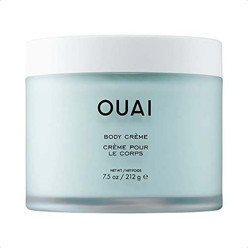 OUAI Body Crème. Super Hydrating Whipped Body Cream Softens Skin and Gives it a Healthy Glow. Cupuaçu Butter, Coconut Oil and Squalane Nurture Skin. Scented with Rose, Violet and Citrus (7.5 oz)