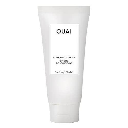 OUAI Finishing Crème. This Lightweight Hydrating Cream Protects from Heat Styling While Smoothing Dry, Split Ends and Adding Shine. Tame Frizz and Add Body. Free from Parabens and Phthalates (3.4 oz)