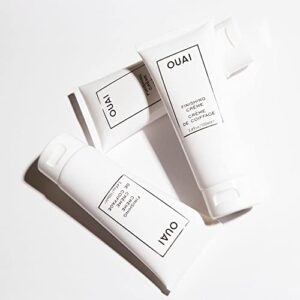 OUAI Finishing Crème. This Lightweight Hydrating Cream Protects from Heat Styling While Smoothing Dry, Split Ends and Adding Shine. Tame Frizz and Add Body. Free from Parabens and Phthalates (3.4 oz)