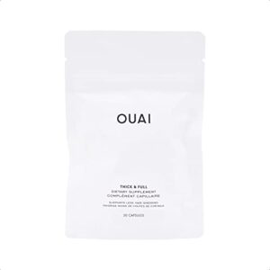 ouai thick & full hair supplement refill pack, beauty-boosting daily capsules for thinning hair – 30 capsules
