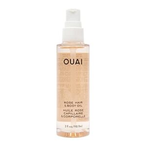 ouai rose hair & body oil. a luxurious, multi-purpose oil to hydrate your hair and skin. it’s fast-absorbing and scented with rose and bergamot. free from parabens, sulfates and phthalates (3 oz)