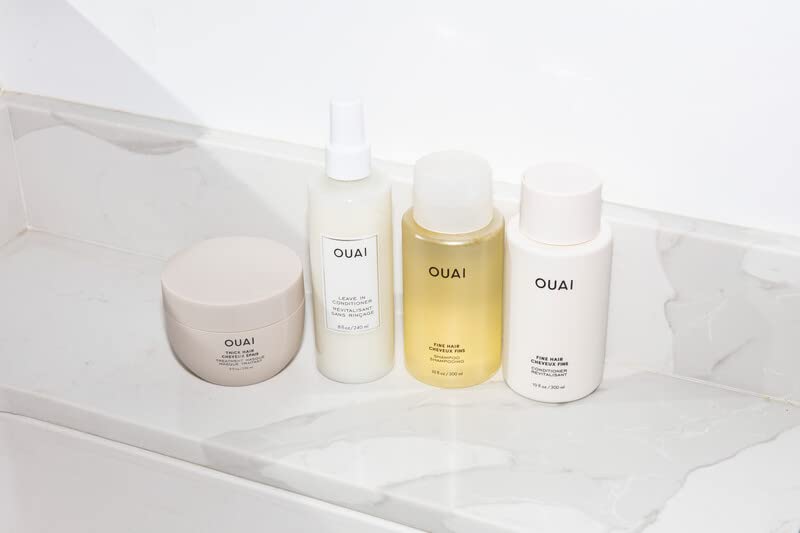 OUAI Fine/Medium Treatment Masque Full Size + Medium Shampoo + Medium Conditioner