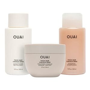 ouai thick treatment masque full size + thick shampoo + thick conditioner