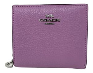 coach pebble leather snap wallet style no. c2862 violet orchid