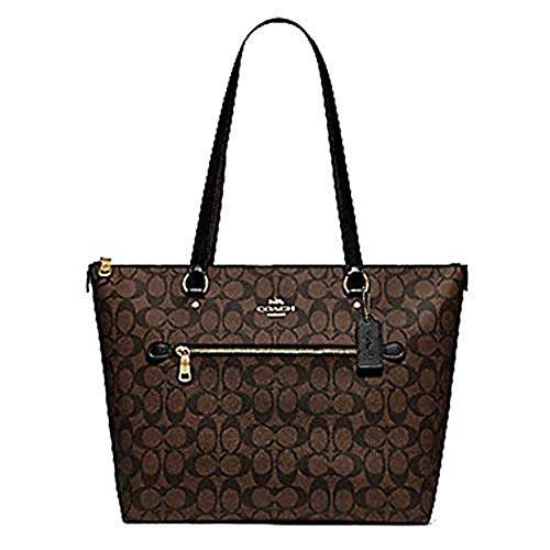 Coach Gallery Tote In Signature Canvas Brown/Black