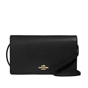 Coach Women's Anna Foldover Crossbody Clutch (Black)