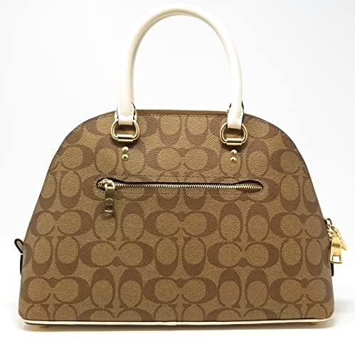 COACH Women's Katy Satchel in Signature Canvas (Khaki Multi)