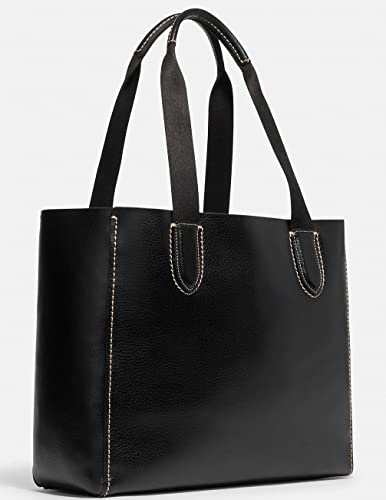 COACH DERBY TOTE IN PEBBLE LEATHER (SV/Black)