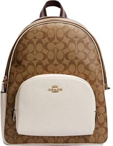 coach 6495 large court backpack in signature canvas