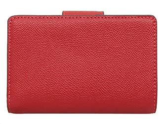 Coach Crossgrain Leather Medium Corner Zip Wallet Style No.6390 Red