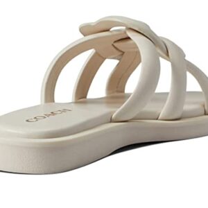 COACH Georgie Leather Sandal White 9 B (M)