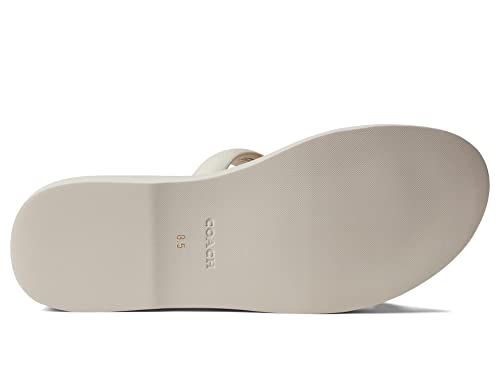 COACH Georgie Leather Sandal White 9 B (M)