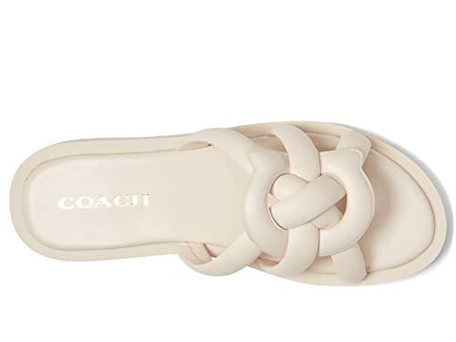 COACH Georgie Leather Sandal White 9 B (M)