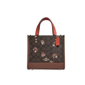 Coach Signature Jacquard Dempsey Tote 22 (IM/Brown Black Multi)