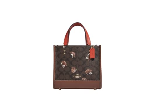 Coach Signature Jacquard Dempsey Tote 22 (IM/Brown Black Multi)