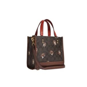 Coach Signature Jacquard Dempsey Tote 22 (IM/Brown Black Multi)