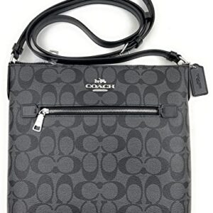 COACH Womens Rowan File Bag In Signature Canvas (SV/Graphite/Black)