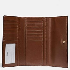 Coach Signature Leather Trifold ID Wallet - #F88024, Brown, Medium