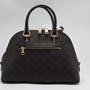 Coach Katy Satchel In Signature Canvas (IM/Brown Black)