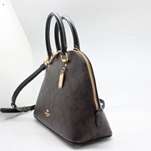 Coach Katy Satchel In Signature Canvas (IM/Brown Black)