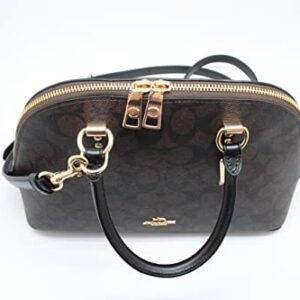 Coach Katy Satchel In Signature Canvas (IM/Brown Black)